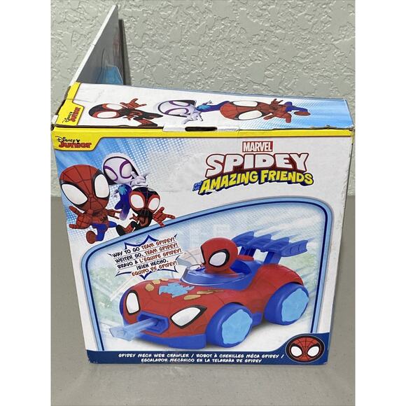 DISNEY JR MARVEL SPIDEY & HIS AMAZING FRIENDS MECH WEB CRAWLER ROBOT + DART NEW - Picture 6 of 7